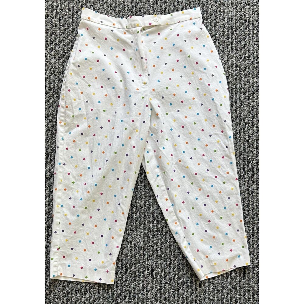 Cropped Pants Women 12 Polka Dots Briggs Pedal Pusher Stretch Beach Resort Coast